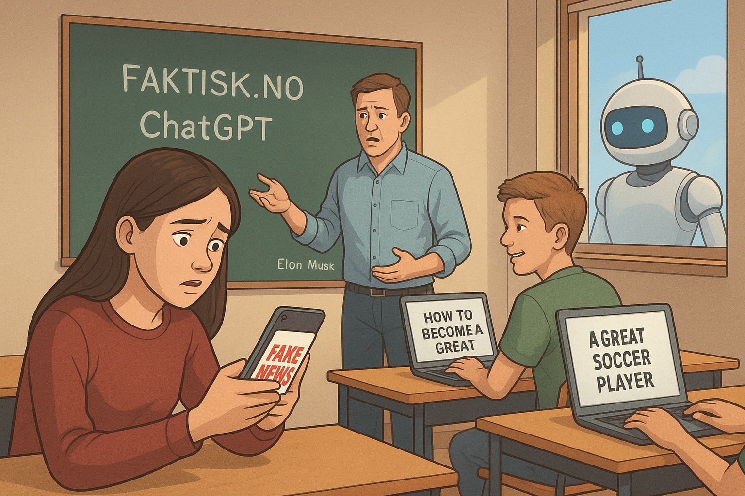 KI: Venn eller fiende i samfunnsfagundervisningen for å fremme elevenes kritiske tenkning?